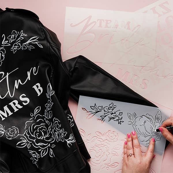 Hootyballoo by Club Green – wholesale Stencil/craft die – Bride To Be Stencil Set 4 Pack2