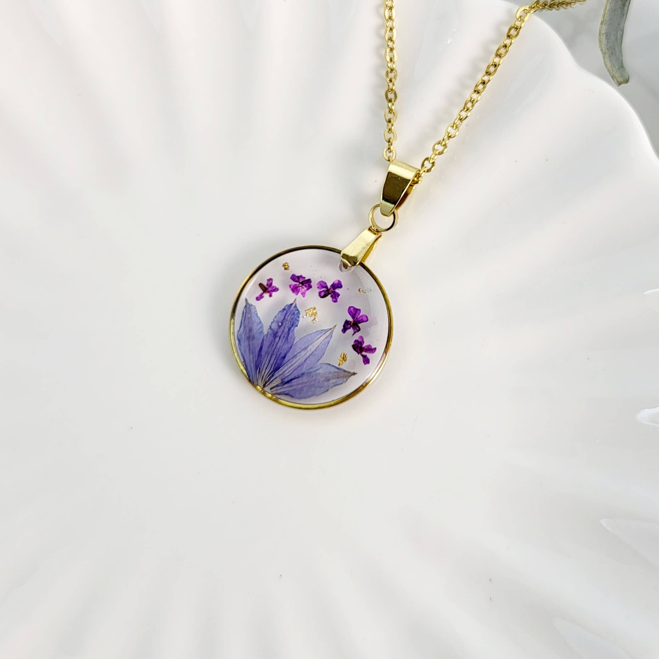 Rhodonco - Wholesale Pendant/Charm Necklace - July birth flower necklace - Water Lilly4