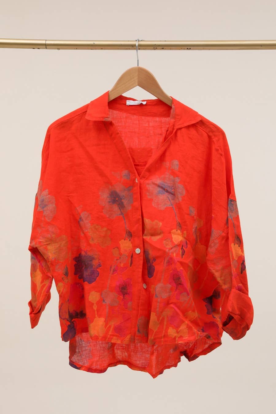 la maison des fibres naturelles – wholesale College/Baseball Jacket - Women’s – Floral print blouse 20984 100% linen10