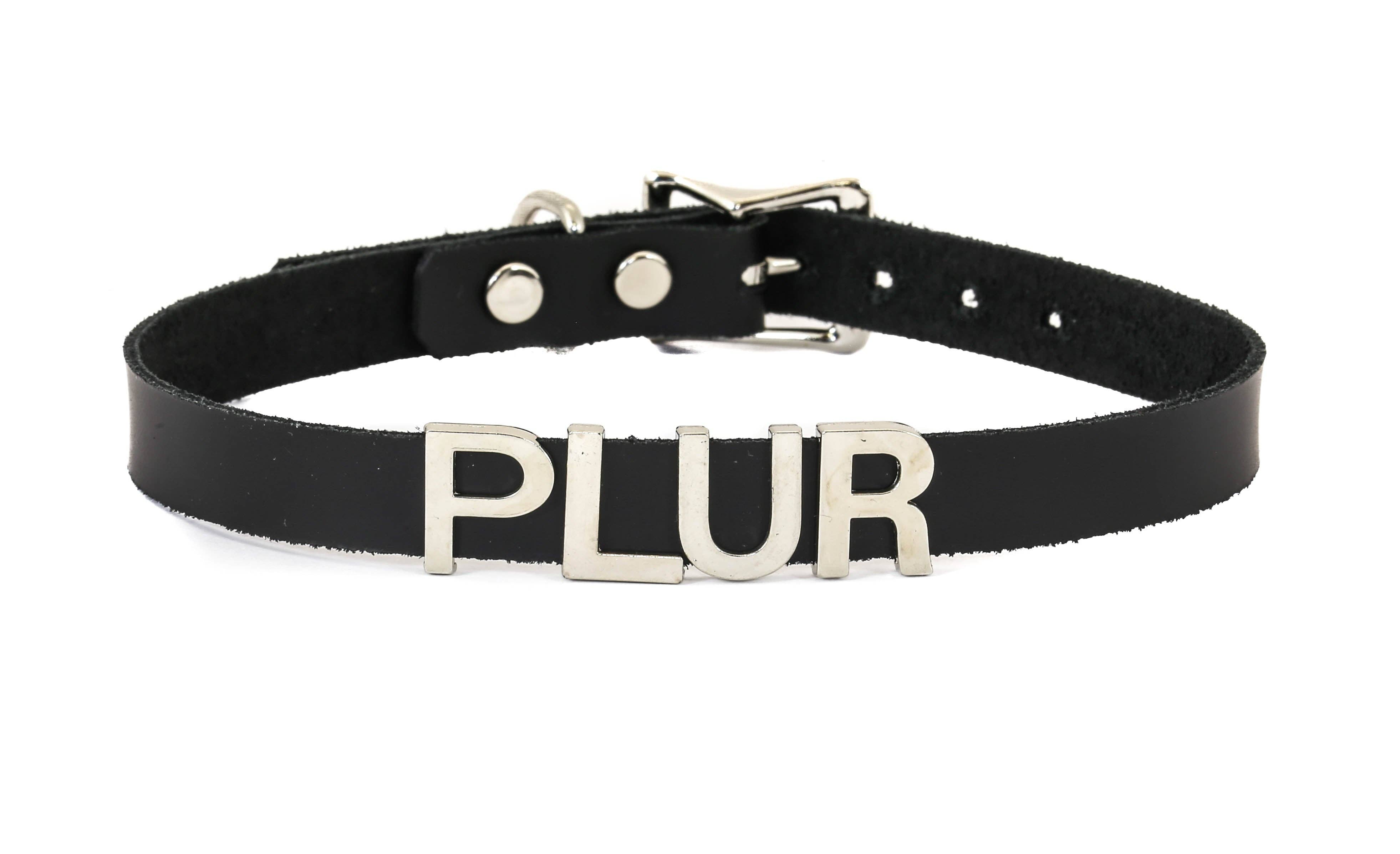 Funk Plus - Wholesale Choker/Collar - FC291 GENUINE LEATHER STAINLESS STEEL LETTER NAME FETISH  CHOKER19