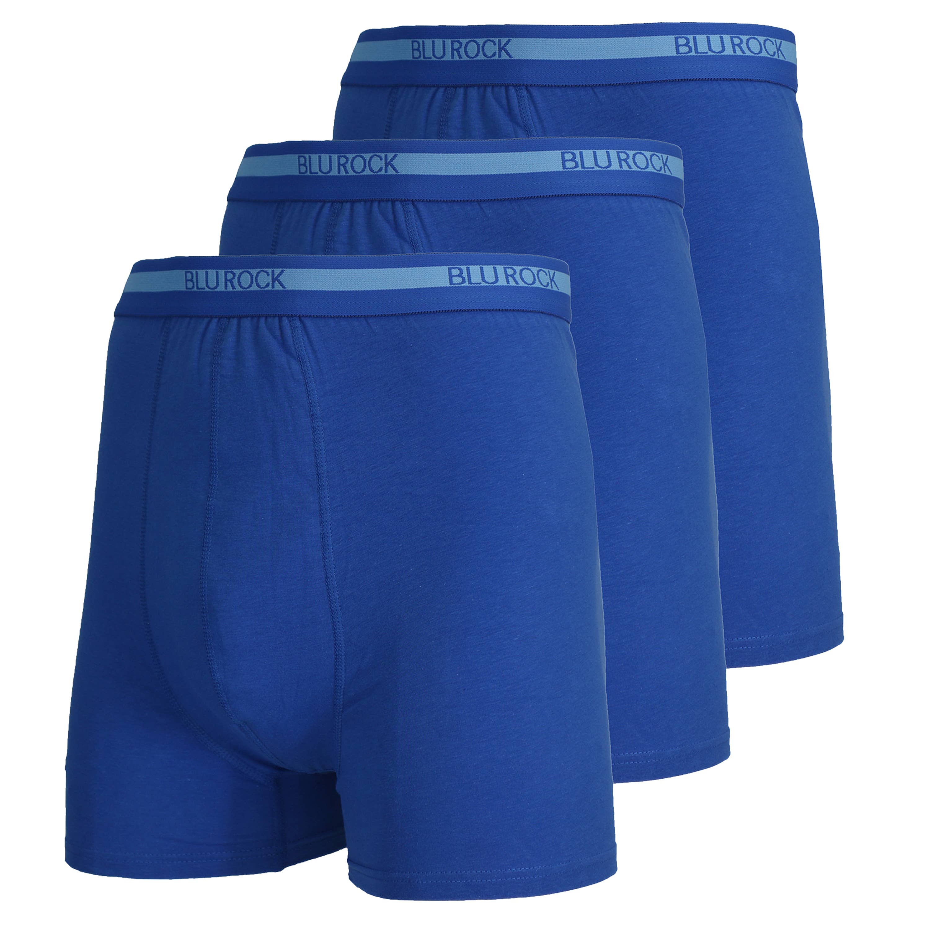 Galaxy By Harvic - Wholesale Underwear - Men's - Blu Rock  Men's Stretch Cotton Boxer Briefs (3 Pack)5