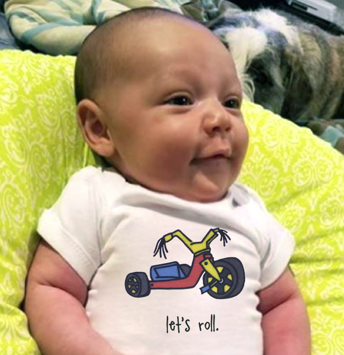 REMOVED BRAND - Wholesale Bodysuit (Non-Footed) - Baby - Let's Roll Baby Bodysuit1