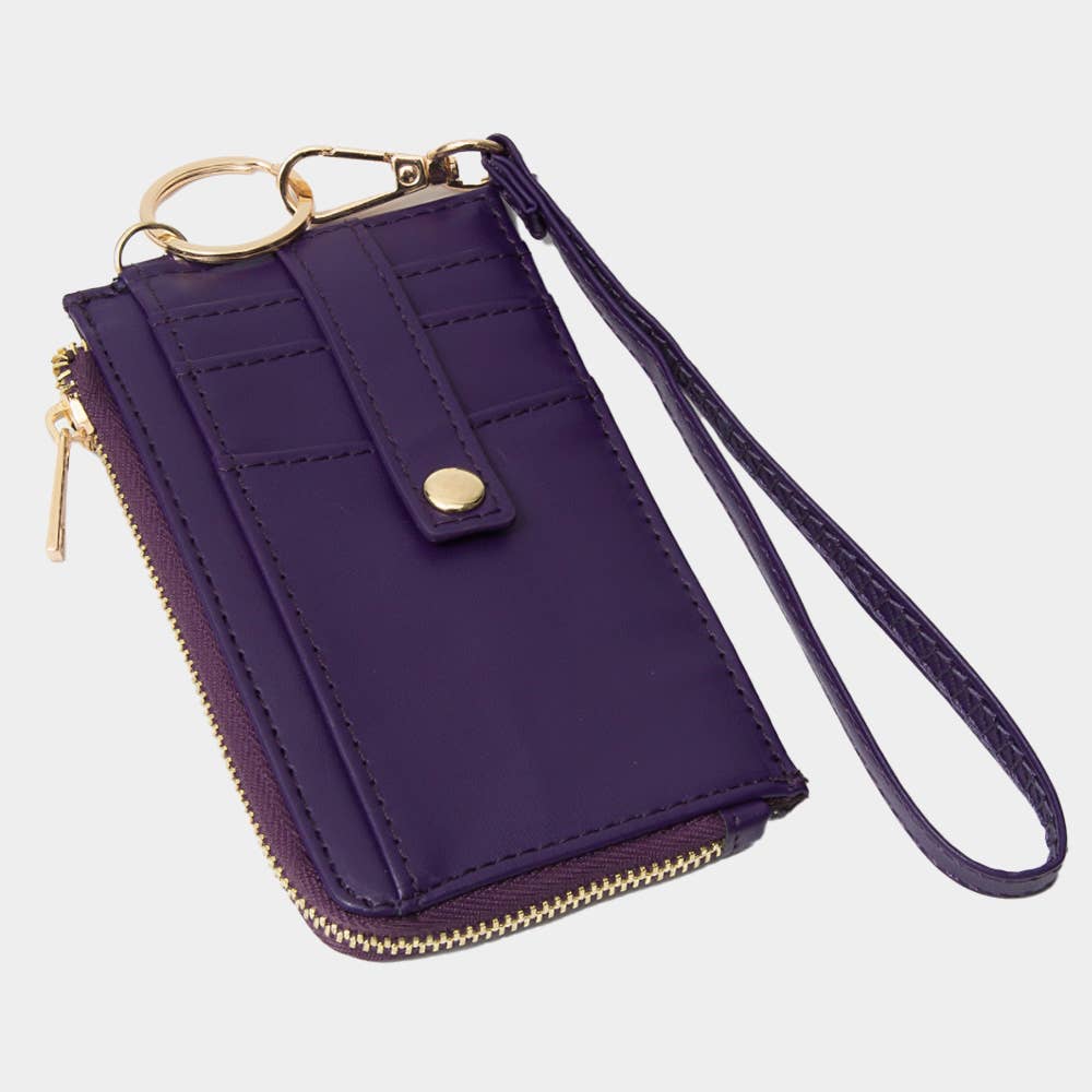 Sensibling Corp. - Wholesale Wristlet - Faux Leather Basket Weave Flat Card Holder Wallet Wristlet25