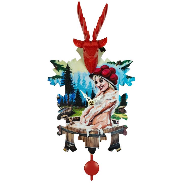 BRIDGETT Modern Cuckoo Style Wall Clock with Pinup Design for wholesale by Hermle