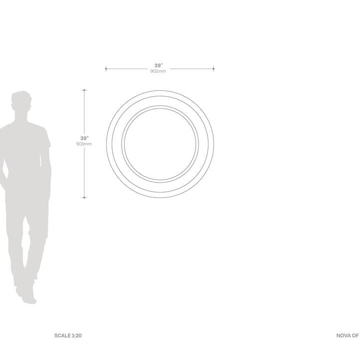 Nova of California - Wholesale Wall Mirror - Wall Mirror 39" Starfall Infinity LED Gunmetal15