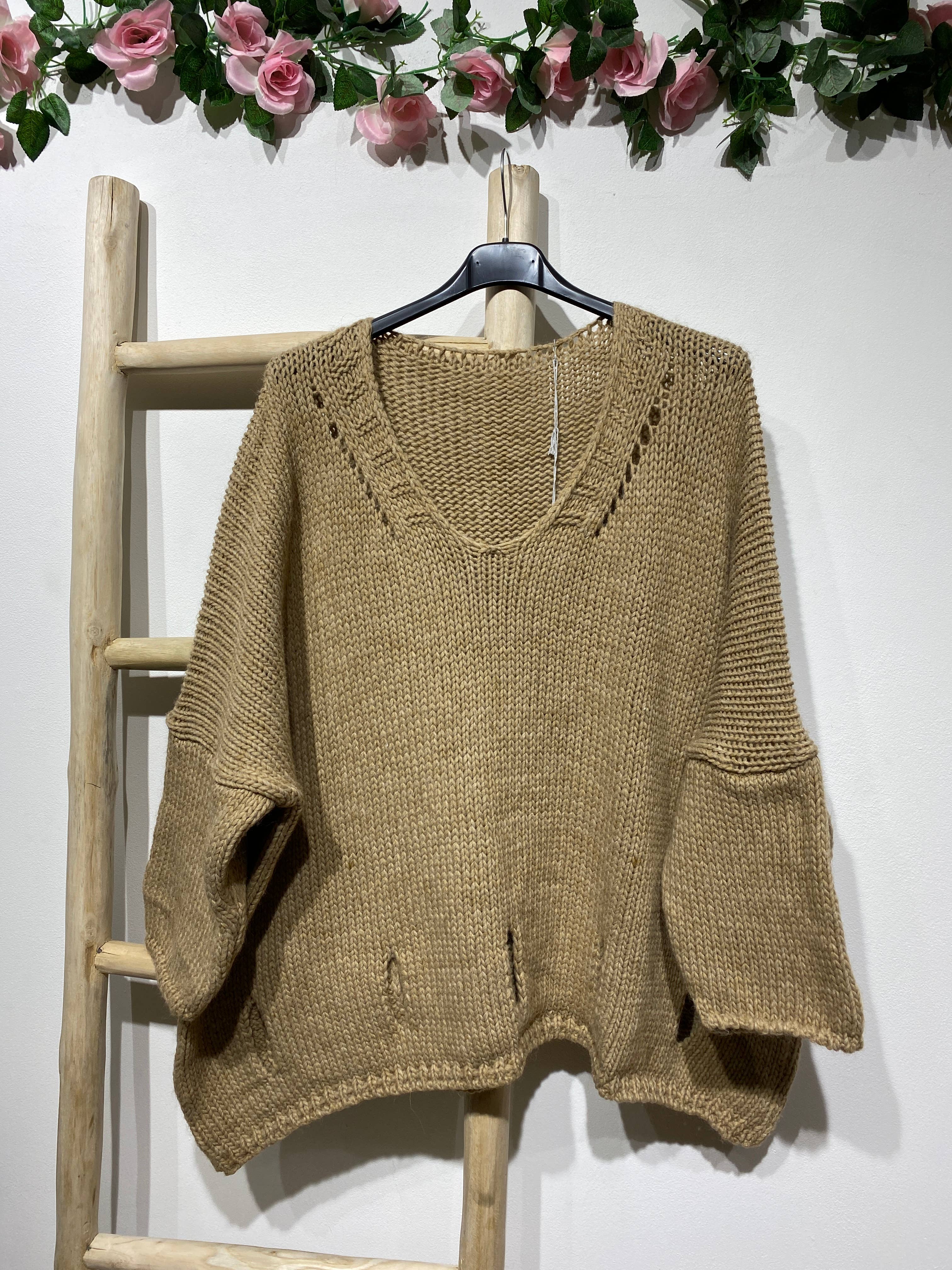 LINEN & COTTON HOUSE - Wholesale Knitted jumper – Women′s - ALPACA SWEATER 086014