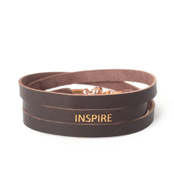 Triple Chocolate "INSPIRE" Bracelet for wholesale by She.Rise