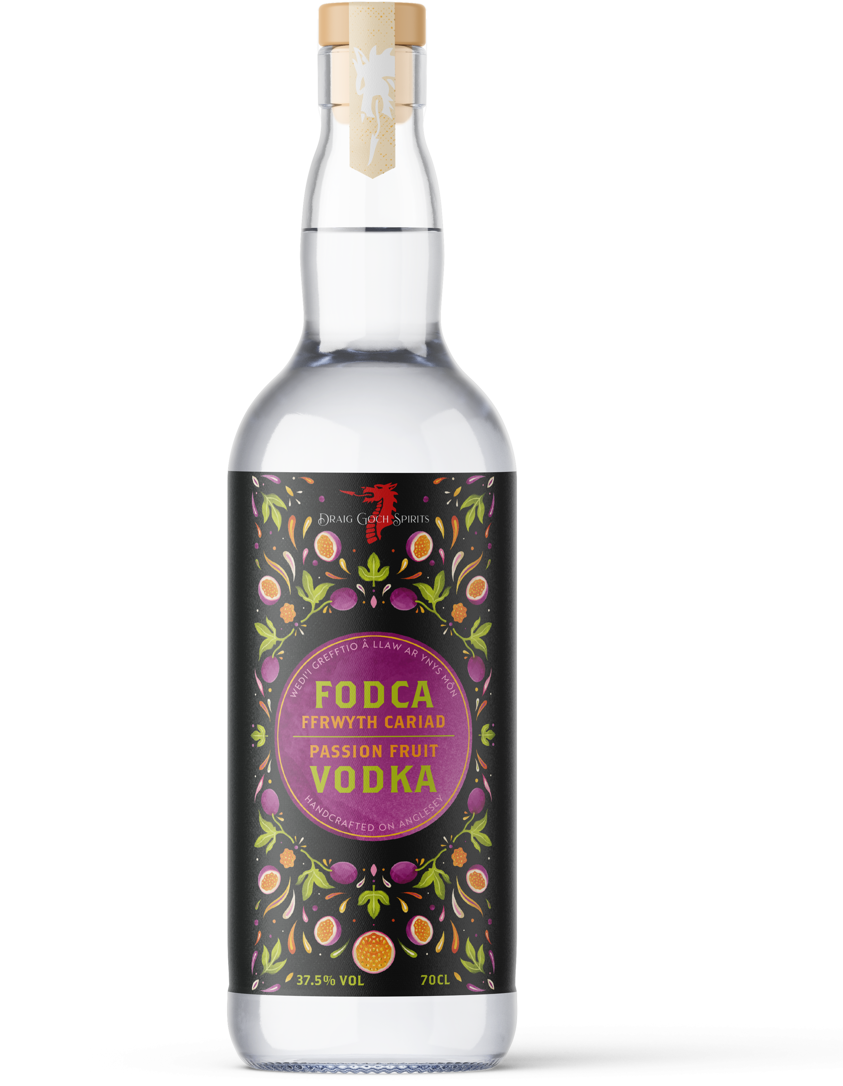 Llanfairpwll Distillery - Wholesale Vodka - Draig Passion Fruit Vodka - Fodca Ffrwyth Cariad1