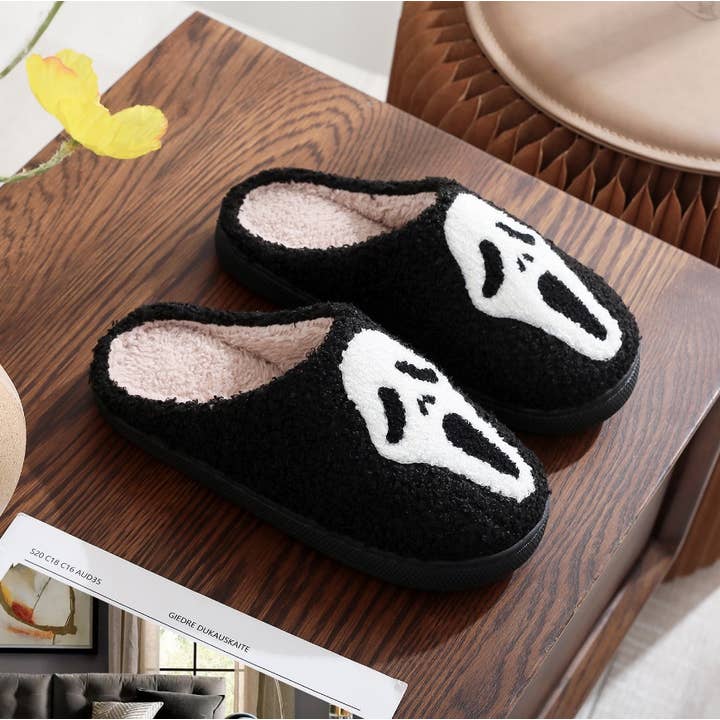 SCREAM Spooky Halloween Themed Slippers - HARO for wholesale on Faire1