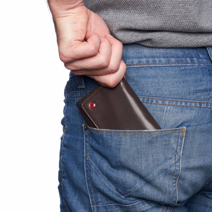 Alpine Swiss – Carteira – Homem por atacado – Carteira masculina Alpine Swiss RFID de capacidade de luxo com três dobras com seção de nota dividida - 978-PARENT15