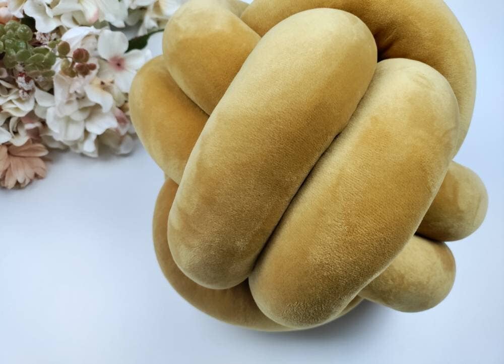 SUF Products LLC - Wholesale Throw/Decorative Pillow - Knot Pillow in Ball shape is 12 inches5