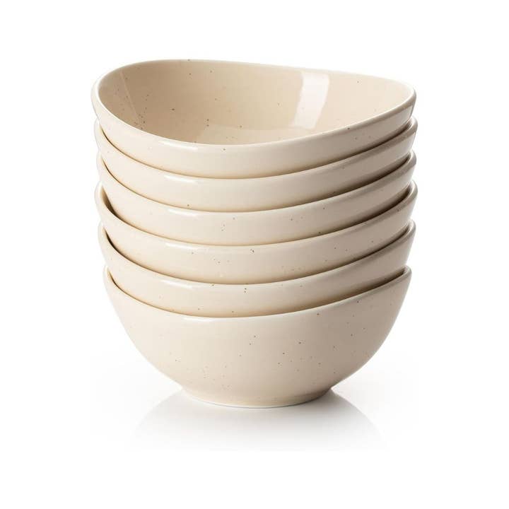 Sweese - Wholesale Bowl - 10 Ounce Porcelain Curved Bowls, Set of 6