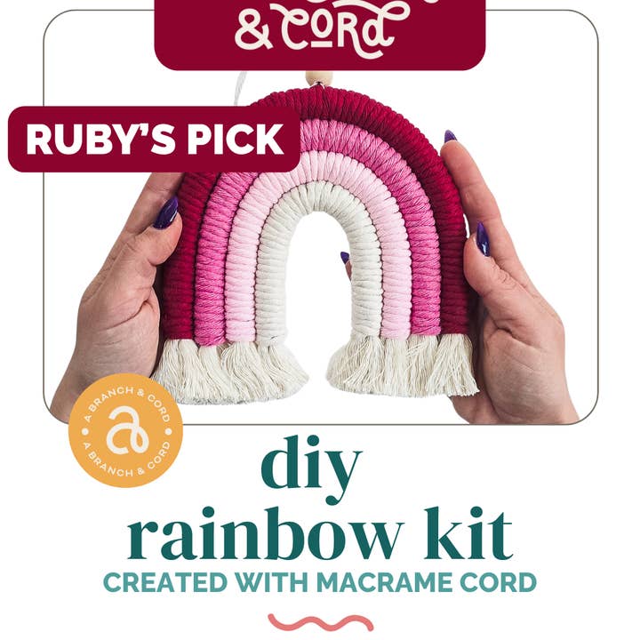 A Branch & Cord - Wholesale DIY Craft Kit - DIY Macrame Rainbow Kit – Fun, Giftable Craft for All Ages17