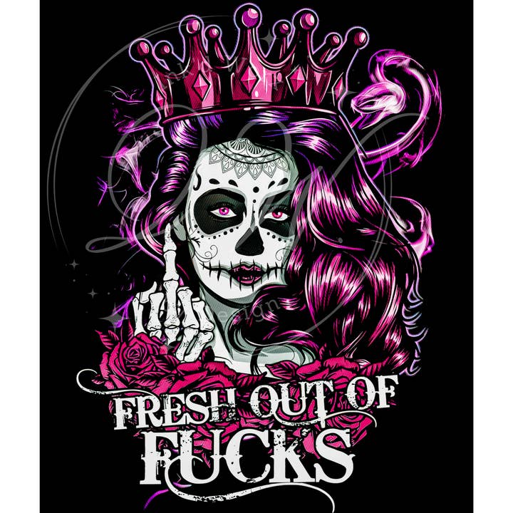T-shirt da donna Sugar Skull, motivo: Day of the Dead per la vendita all'ingrosso da parte di Ink'd Worx by Design