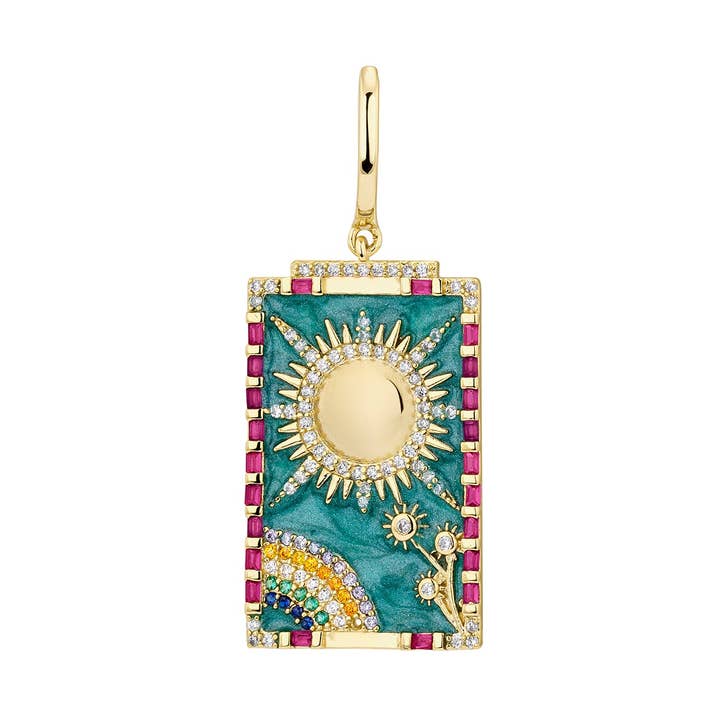 Brinco Piercing de Argola El Sol com Tarô por atacado de EarCandy Jewelry