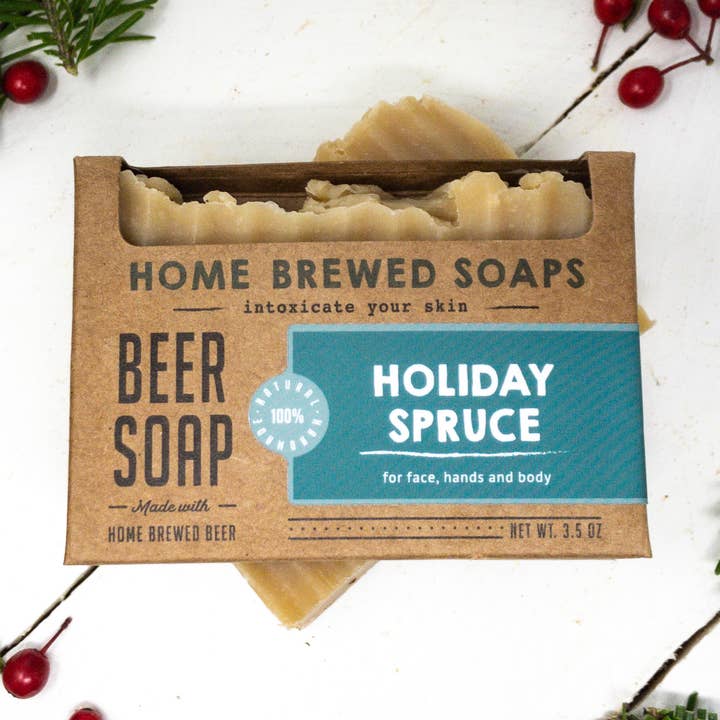Savon de bière d'épicéa pour la vente par Home Brewed Soaps