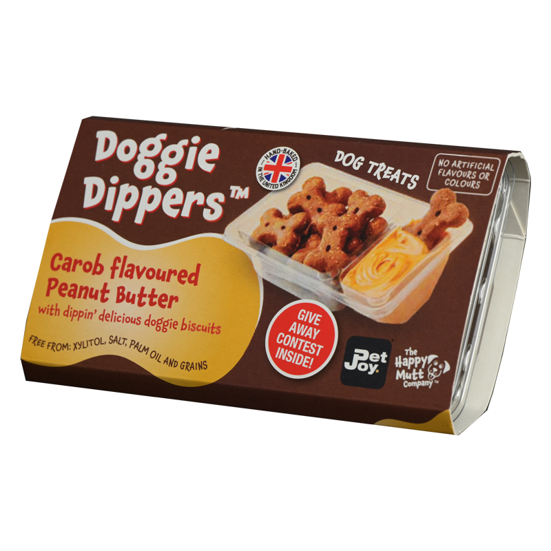 Pet-Joy Products - Venta al por mayor Chuches - Perros - Pet Joy X Happy Mutt Doggie Dippers - Galletas para Perros con Mantequilla de Maní6
