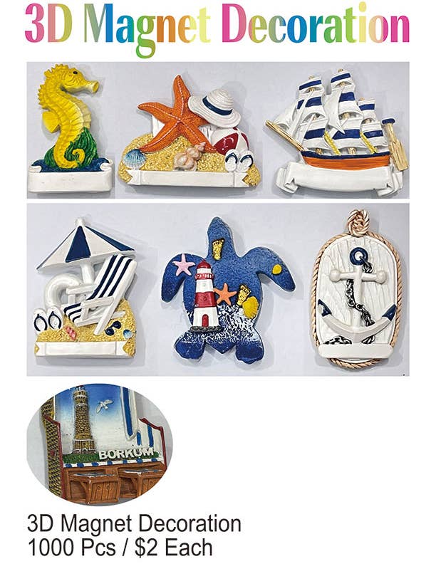 3D Magnet Decoration for wholesale by Puka Creations