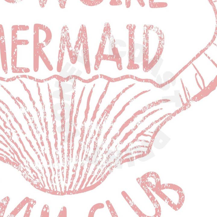 Honey Coast Print Co. - Wholesale Art Print - Cowgirl Mermaid Beach Club Wall Art Pastel Pink Print