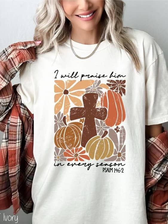 I Will Praise Him Fall Cross for wholesale by Sassy Fras Couture Co