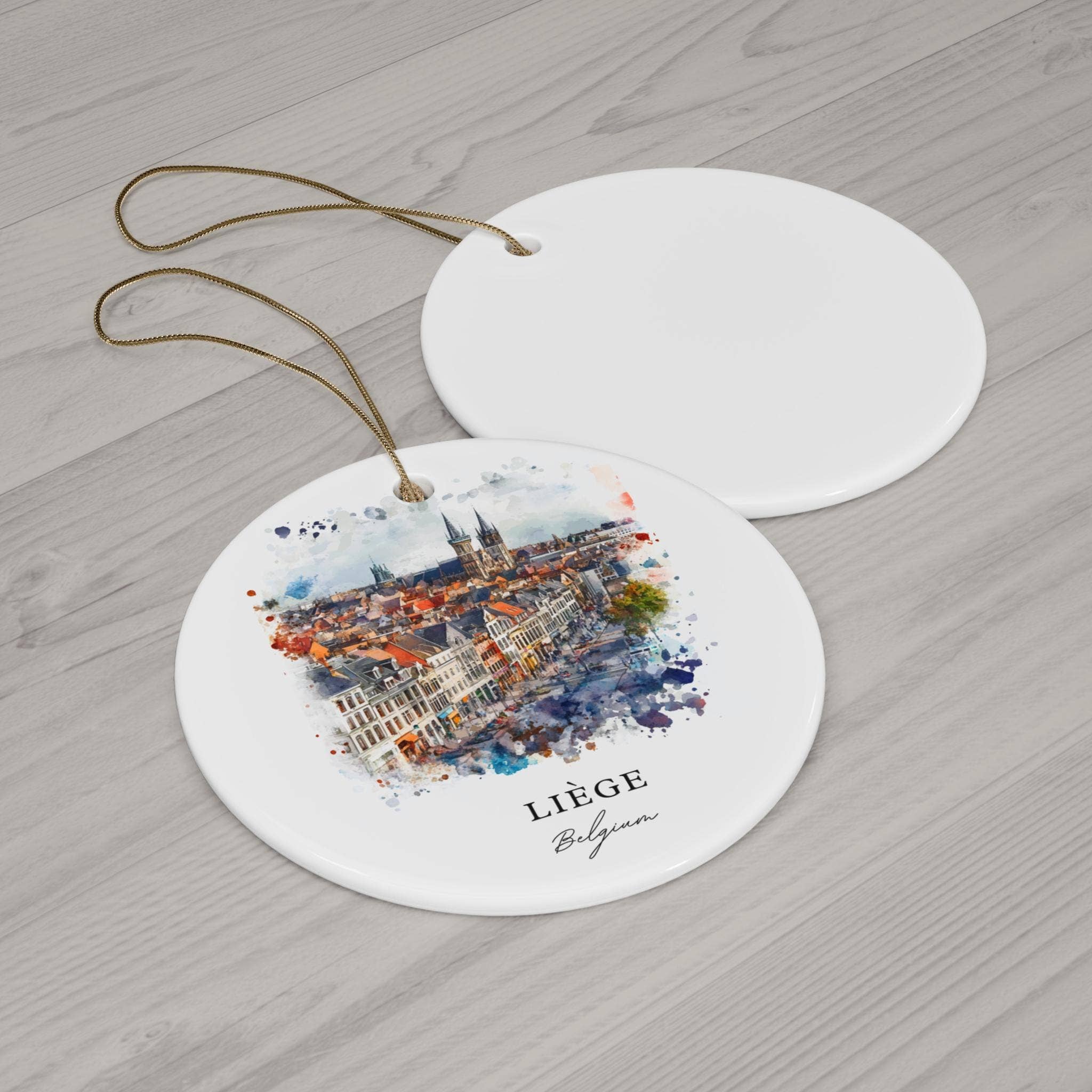 Premium Travel Art - Wholesale Ornament - Liege Belgium Ornament | One-Sided Print | Travel1