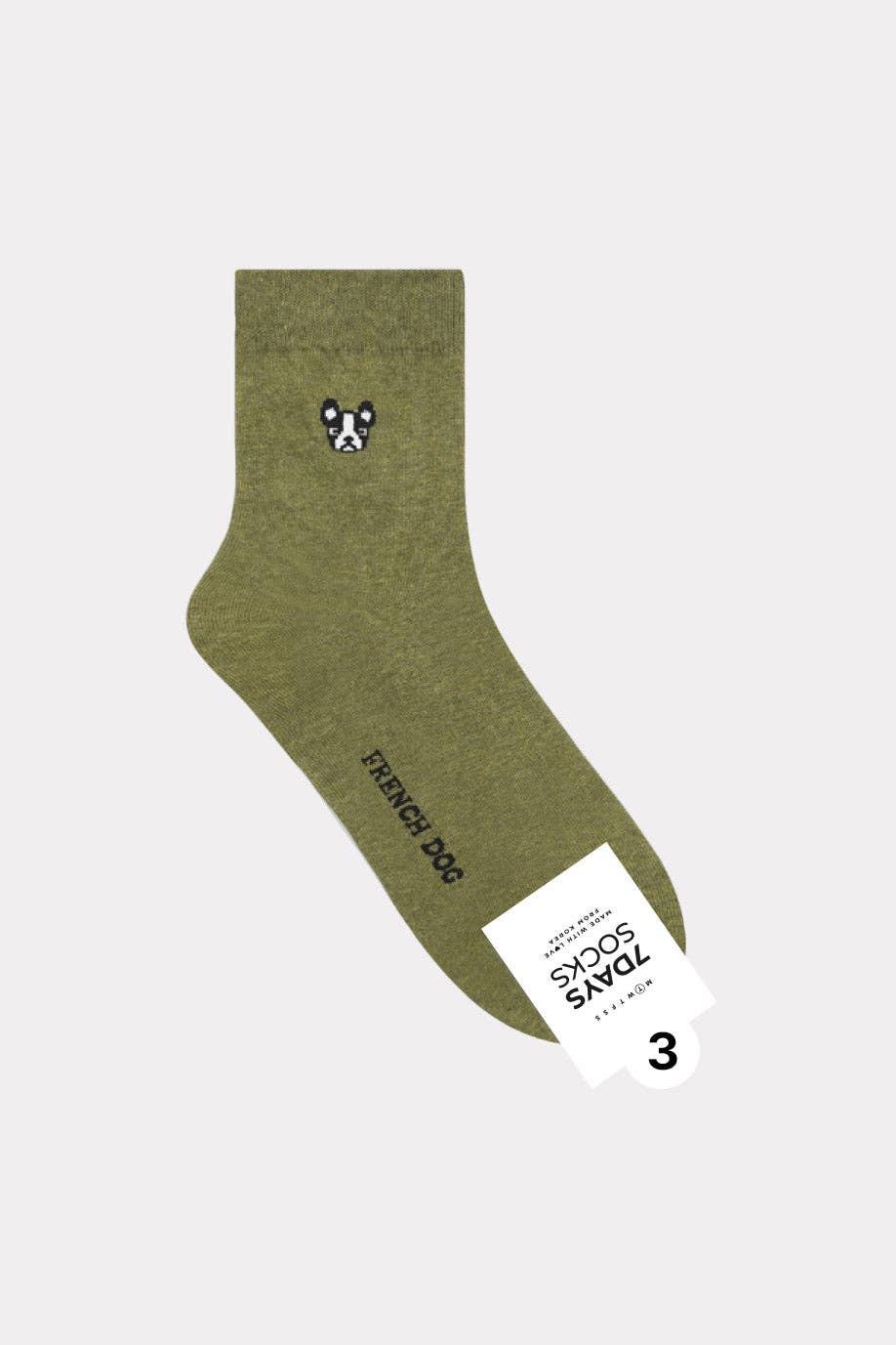 7DAYSSOCKS - Wholesale Socks - Men's - Men's Crew Doggy Basic Socks - Made in Korea2