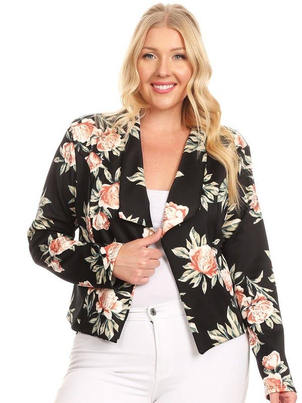 Waist length, blazer jacket for wholesale by Lady Curvaceous