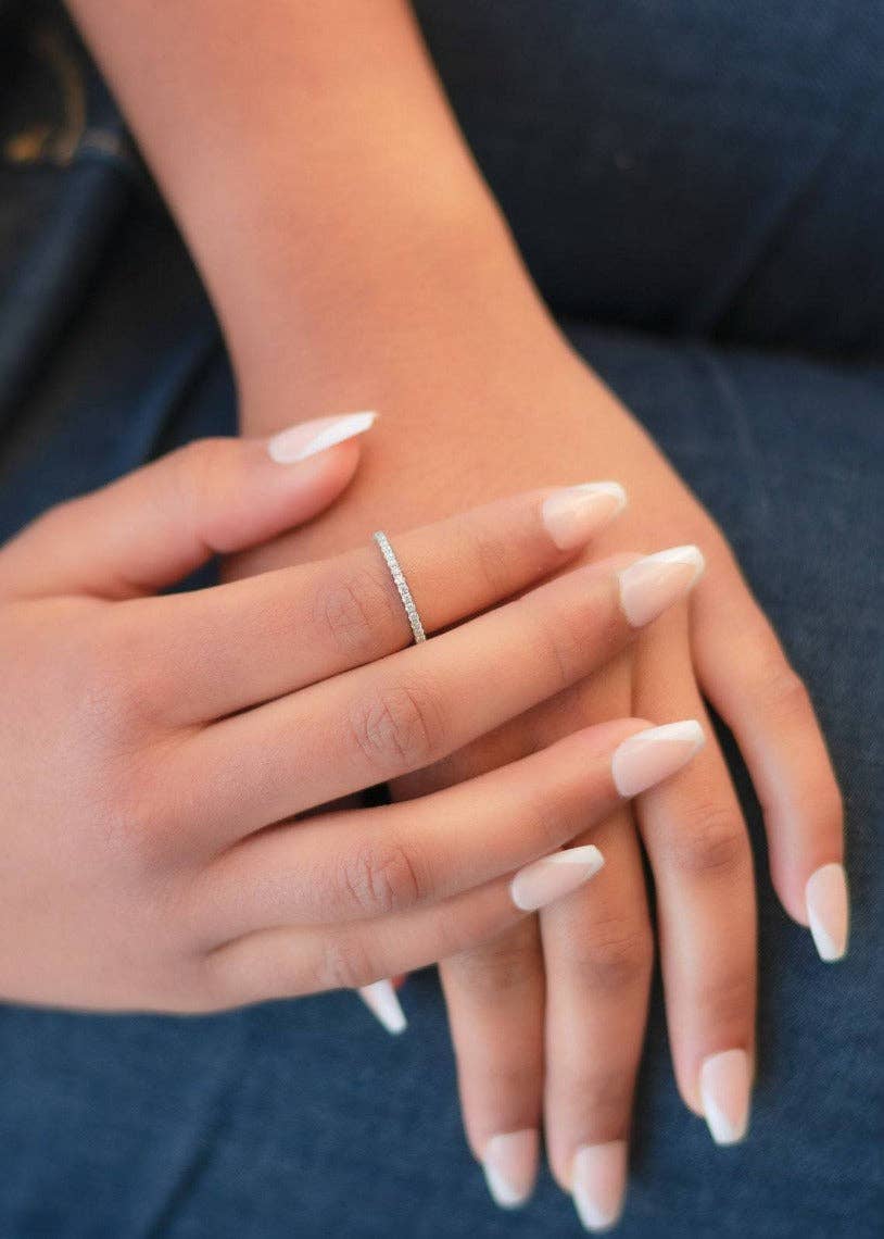 Senoval Jewelry Co. - Wholesale Multi-Stone Ring - Moissanite Halo Eternity Band6