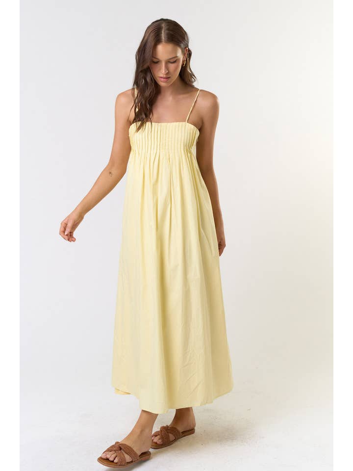 LEMON ILD5289 PLEATED MAXI DRESS for wholesale on Faire