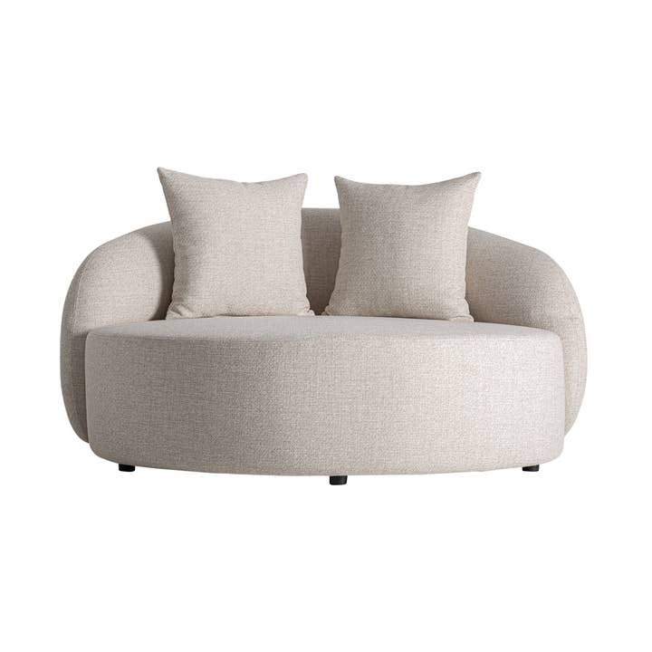 Polypropylene sofa in beige with aluminum. 157x157x74cm for wholesale by Kodu Home Design