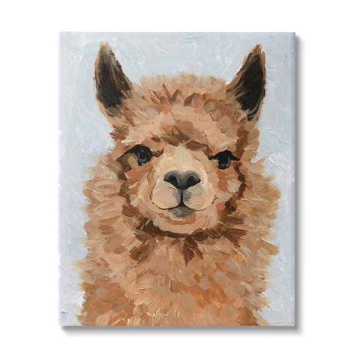 Fuzzy Llama Painting Canvas Art for wholesale by Stupell Industries