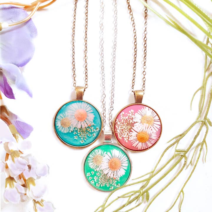 Songbird Artistry – Engroshandel Halskæde med vedhæng – Rigtige Tørrede Flower Halskæder