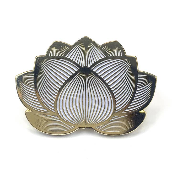 Lotus Flower Golf Ball Marker with Magnetic Hat Clip for wholesale by Kolorspun Pins