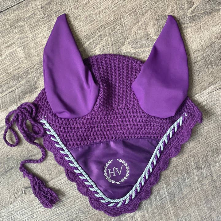 Ear Bonnet with Silver Embelishments for wholesale by HV Collections