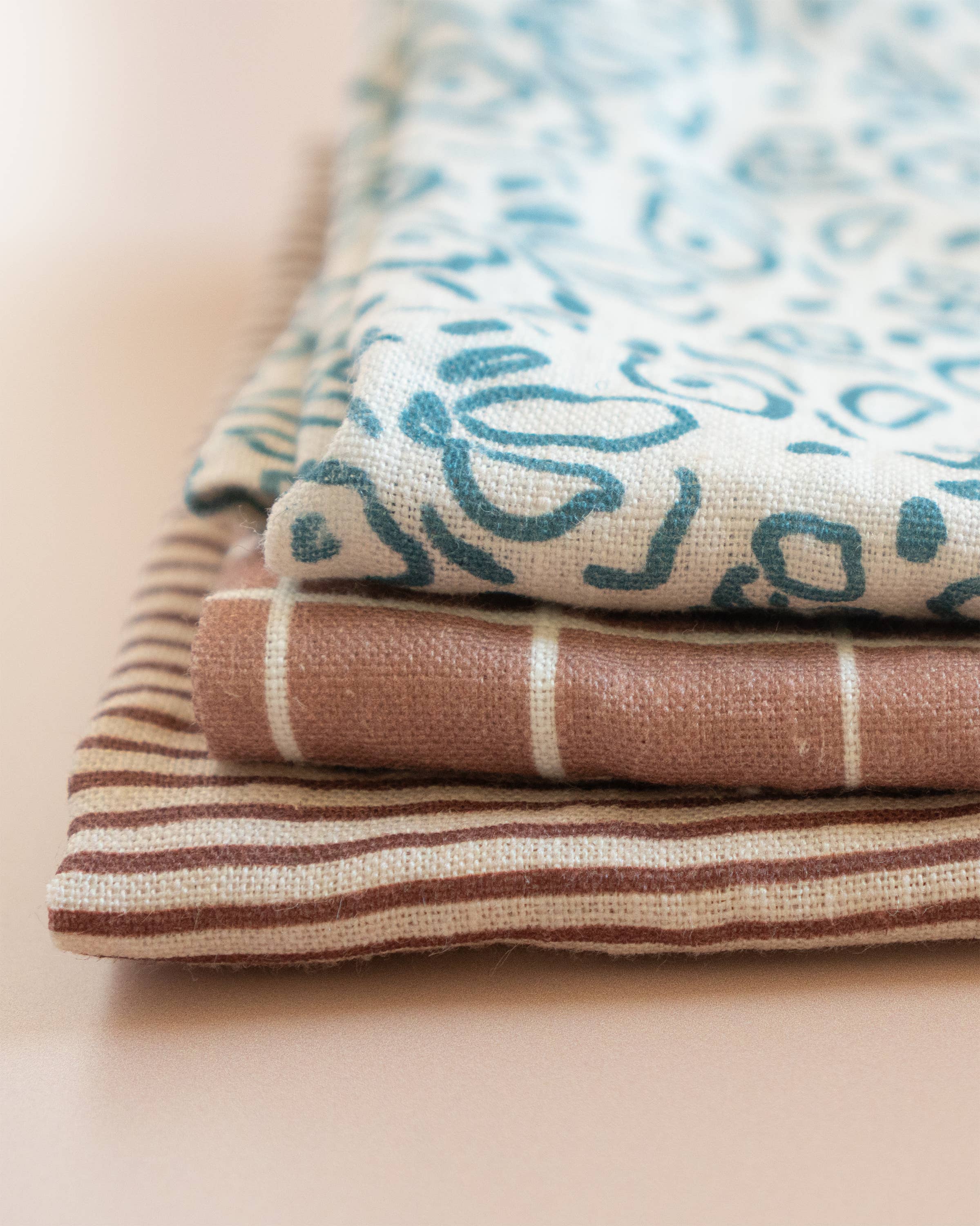 Our Heiday - Wholesale Tea Towel - Classic Stripe Wine Linen Tea Towel 3