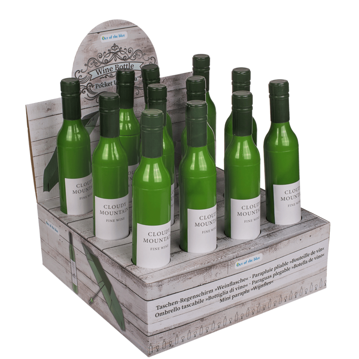 Out of the blue KG - Wholesale Umbrella - Unisex - Pocket Umbrella, White Wine bottle,2