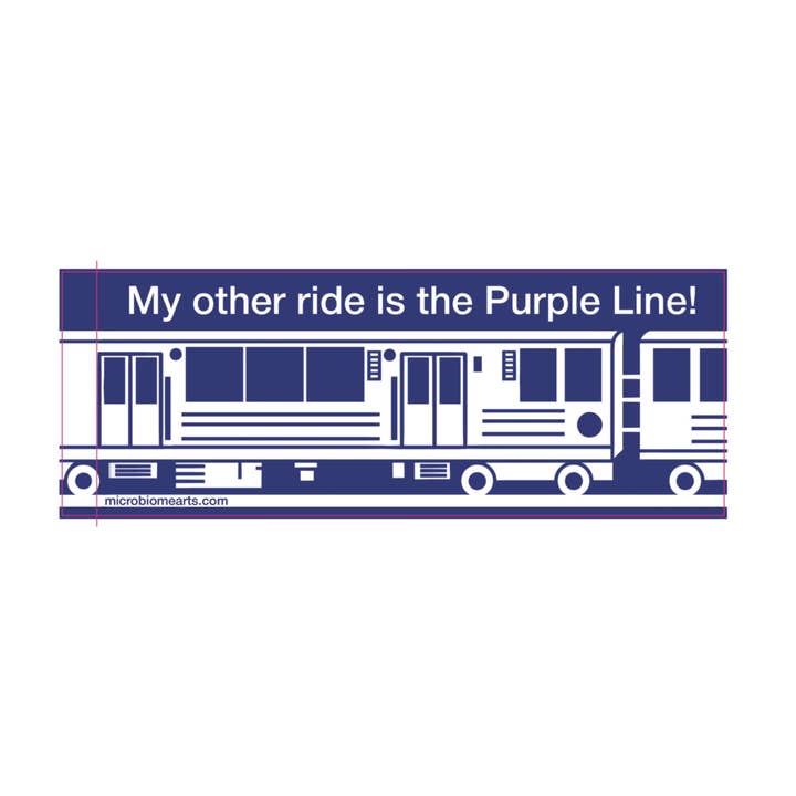 Microbiome Arts - Wholesale Phone & Laptop Stickers - My Other Ride Is The L! Chicago Train Bumper Sticker 11