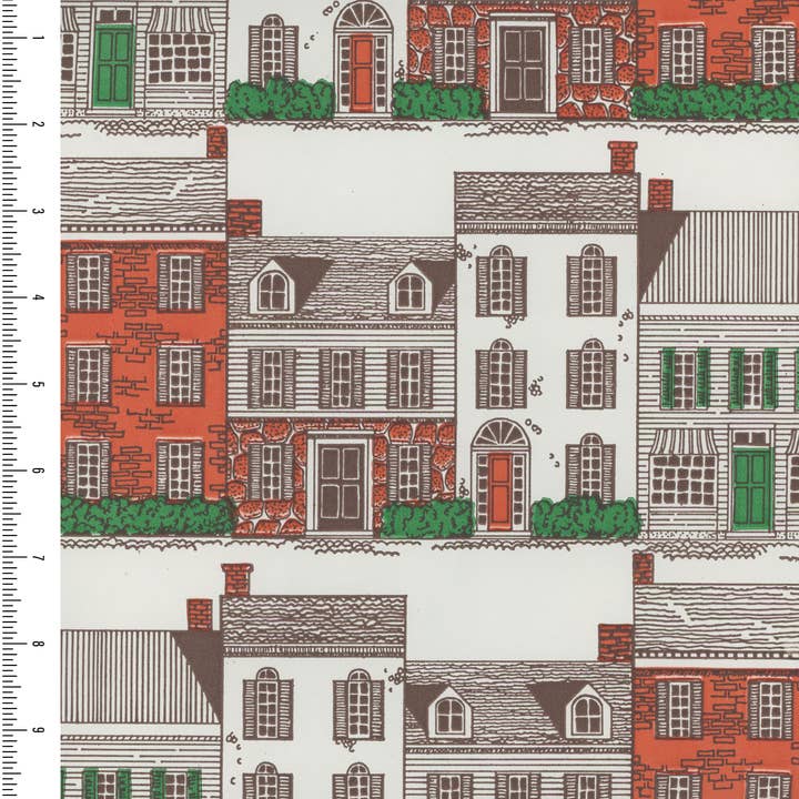 Yozo Studio - Wholesale Flat Wrap - Row Houses Vintage Paper2