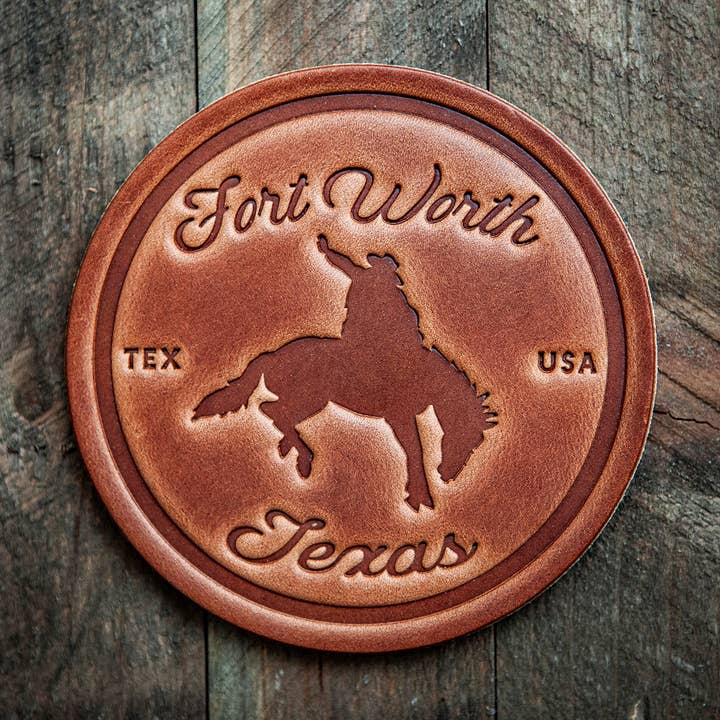 Fort Worth Texas Bronco Læder Bordskåner for engroshandel hos Sugarhouse Leather
