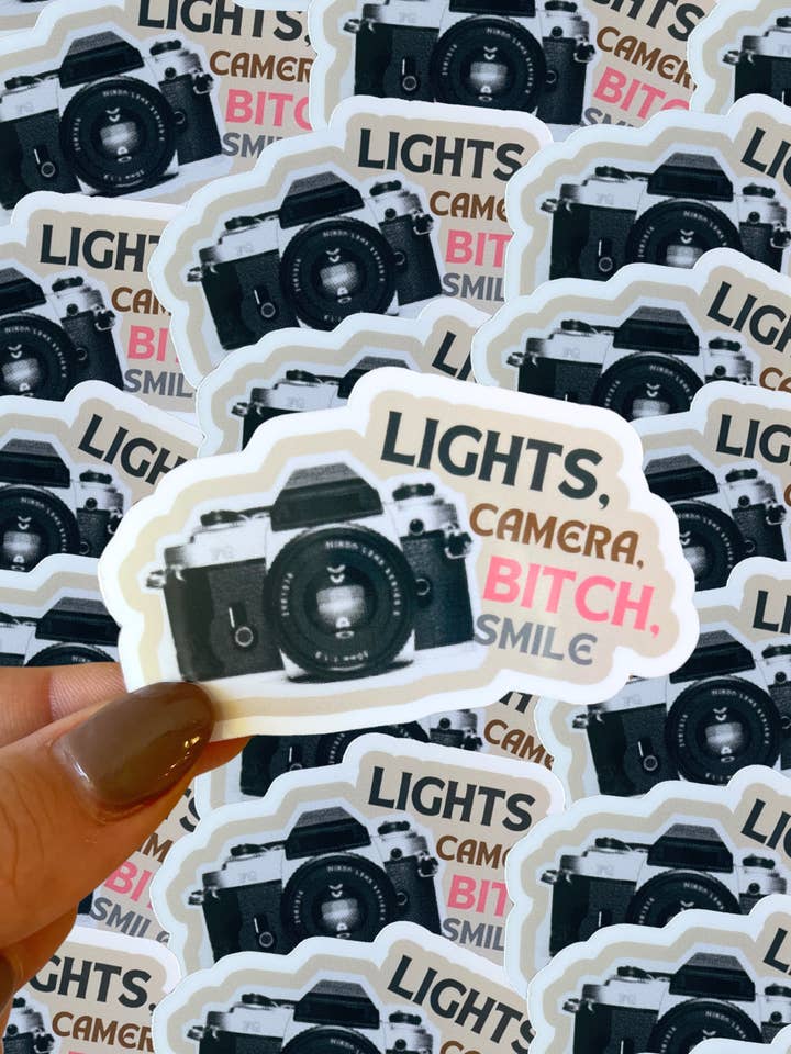 Tay inspireret vandtæt klistermærke| lys, kamera for engroshandel hos Typo Lettering Co