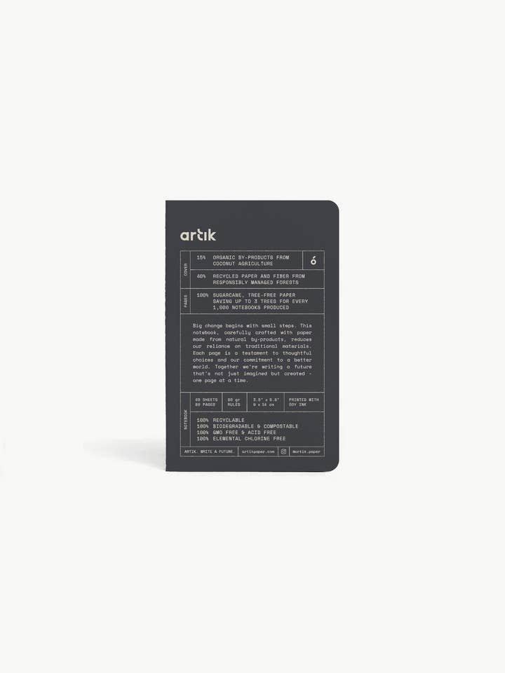 Artik Pack Of 3 Pocket Singer Sewn Notebooks Ruled Coconut for wholesale by Artık