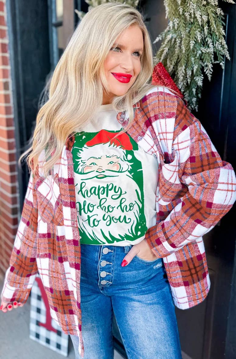 Suhkasana – Großhandel Hemdjacke/Shacket – Damen – Weihnachtliches kariertes Flanellhemd für Damen4