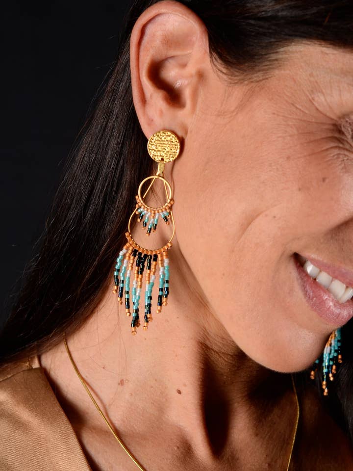 Nilyra Maria Bronze øreringe - Talisman smykke for engroshandel hos Valdyria