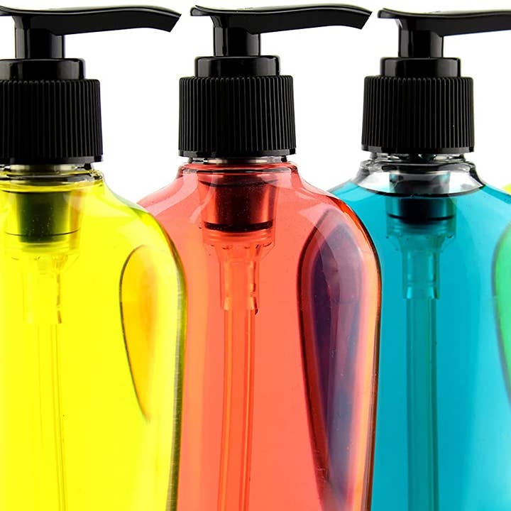 Kurated Korner - Wholesale Soap Dispenser - Cornucopia 8oz Oval Plastic Bottles w/Black Pumps (8pk)5