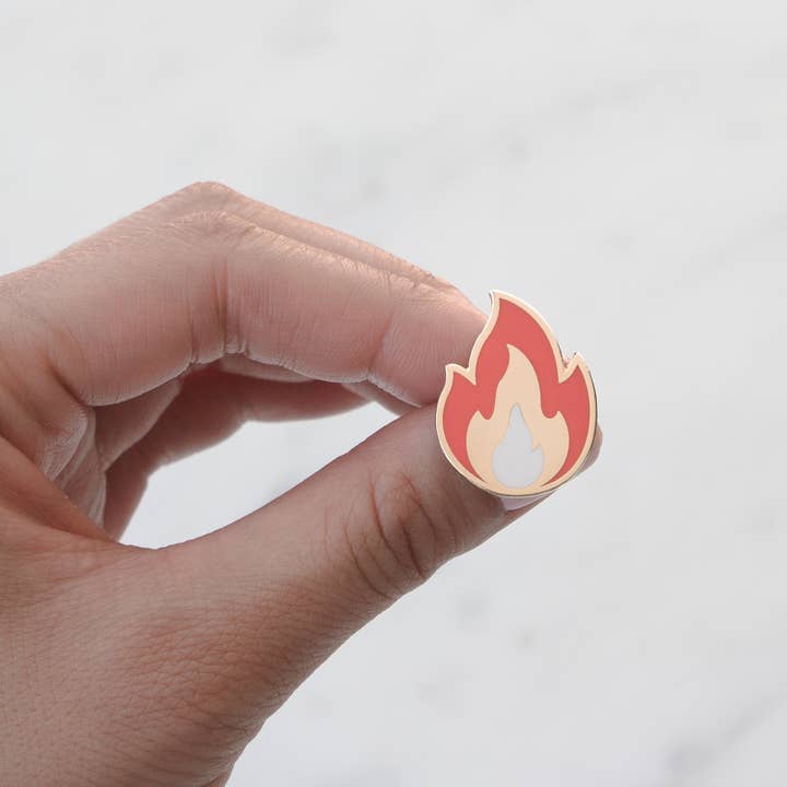 Gold multi Flame Pin for wholesale on Faire1