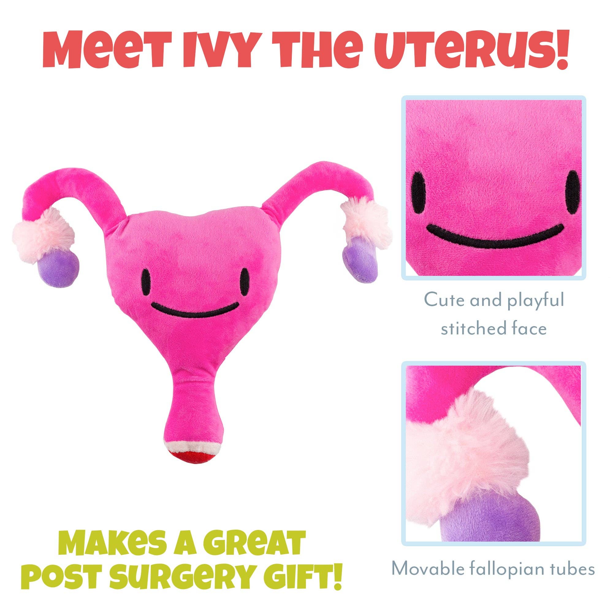 Kurated Korner - Venta al por mayor Peluche - Niños y bebés - Juguete de peluche Attatoy Plush Uterus, Ivy The Uterus3