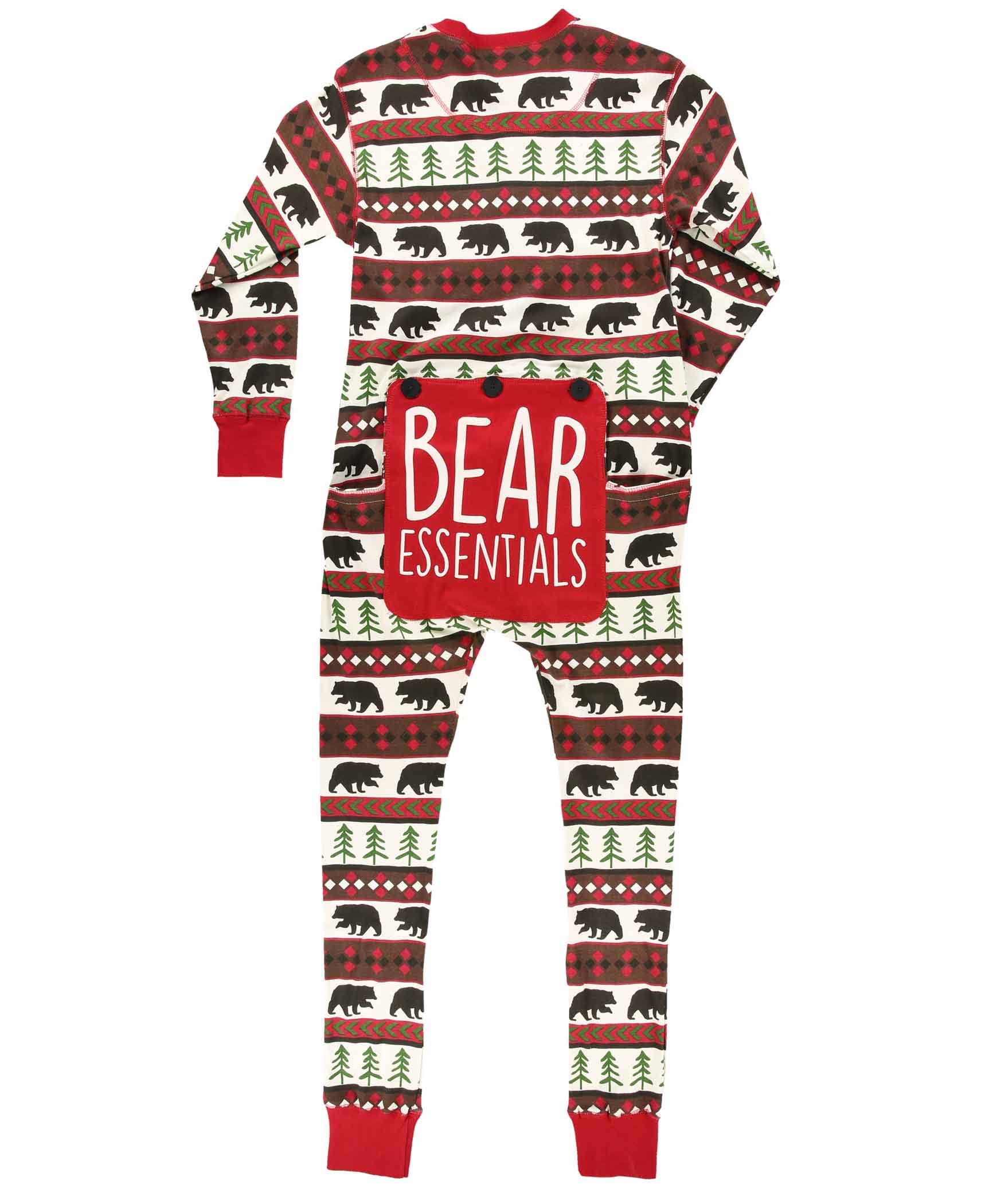 Lazy One - Vente Combinaison – femme - Flapjack pour adulte motif Fair Isle avec ours0