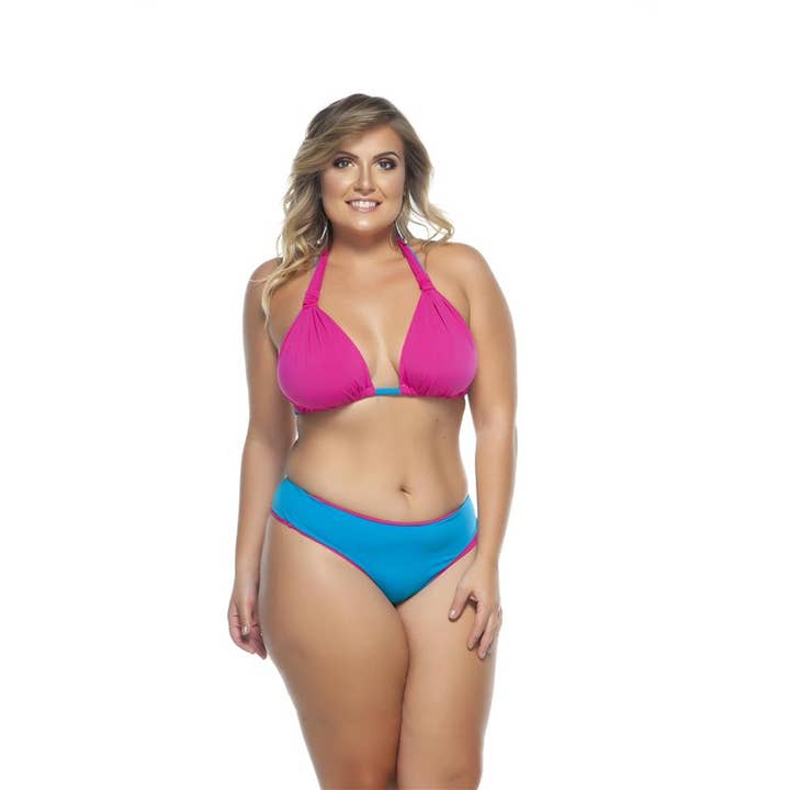 DOBBELT VENDBAR GLIDENDE TREKANT BIKINI TOP for engroshandel hos Lehona