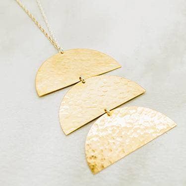 The Triple Half Moon Necklace for wholesale by M.Liz Jewelry