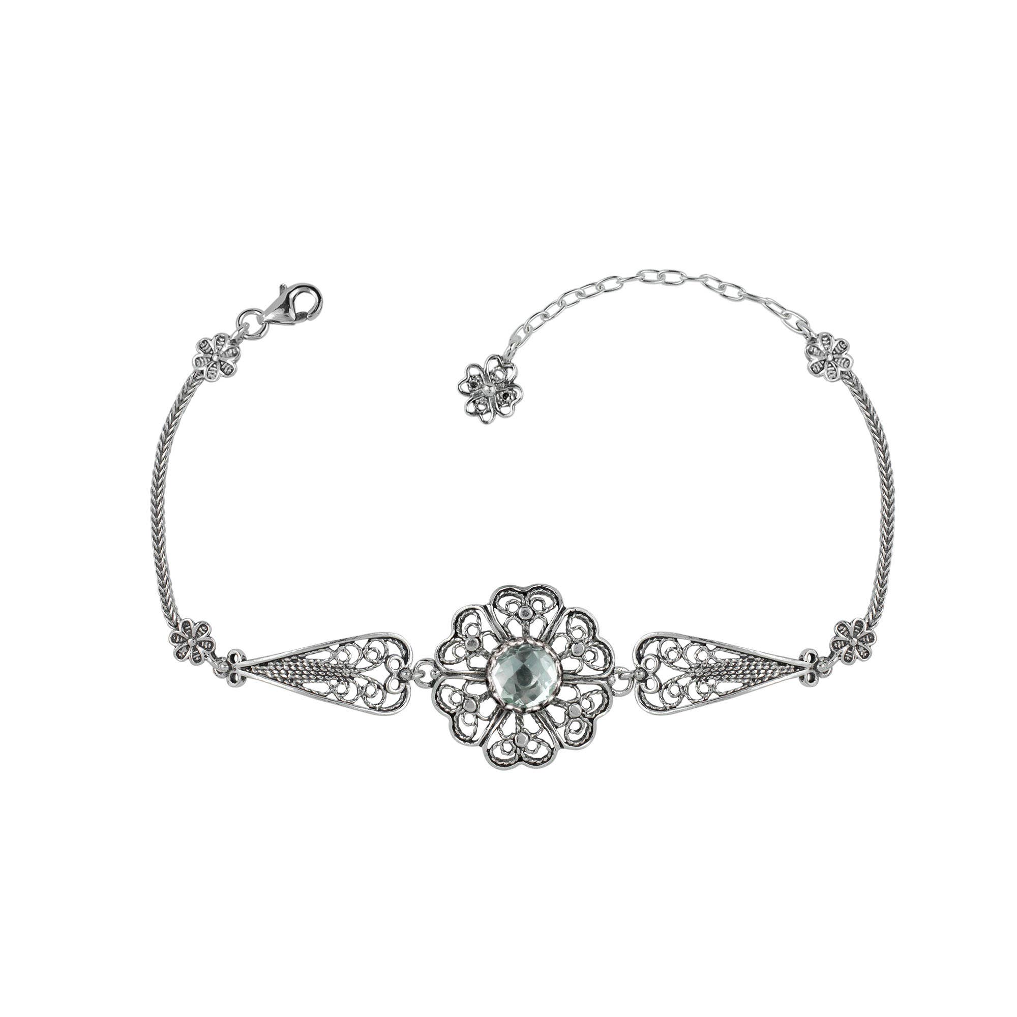 Filigranist Jewelry - Wholesale Link & Chain Bracelet - Sterling Silver  Clover Flower Woman Link Bracelet3